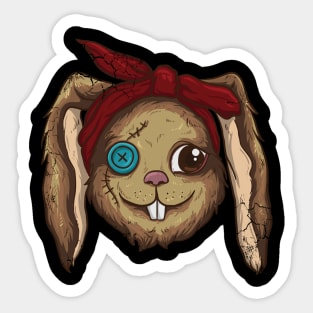 Halloween Evil Bunny Rabbit Sticker